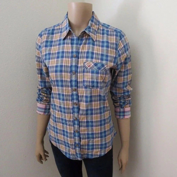 Hollister Plaid Shirt Size Small Button Down - Picture 2 of 4